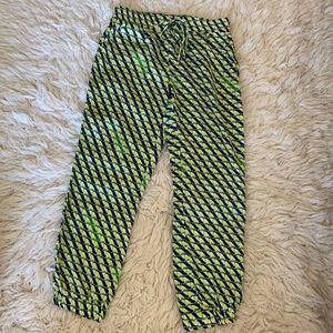 Silky green joggers